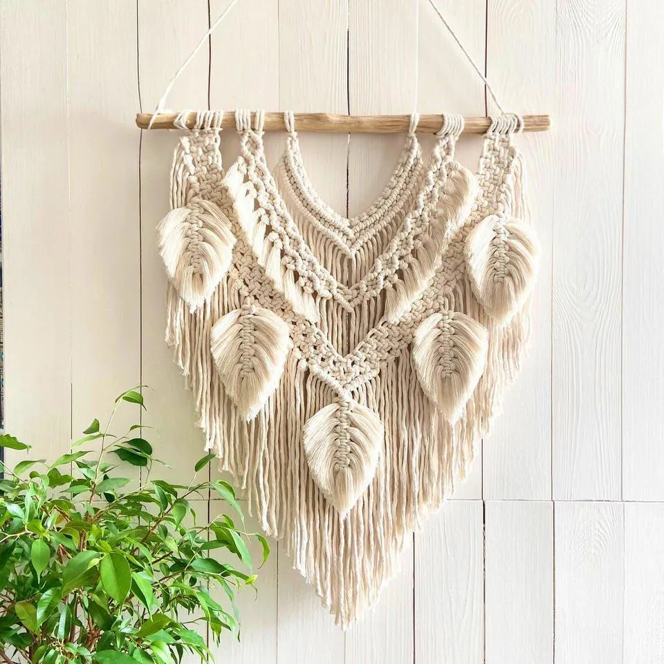 Lovingly Curated Cotton Macrame Wall Hanging