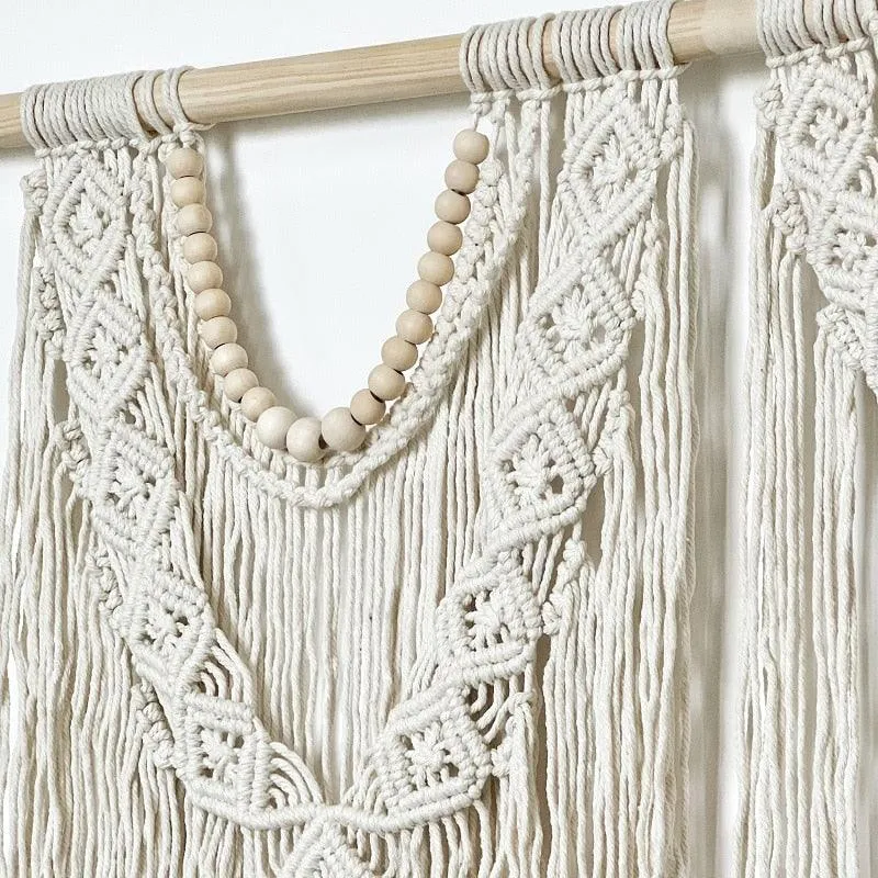 Lovingly Handwoven Cotton Macrame Wall Hanging
