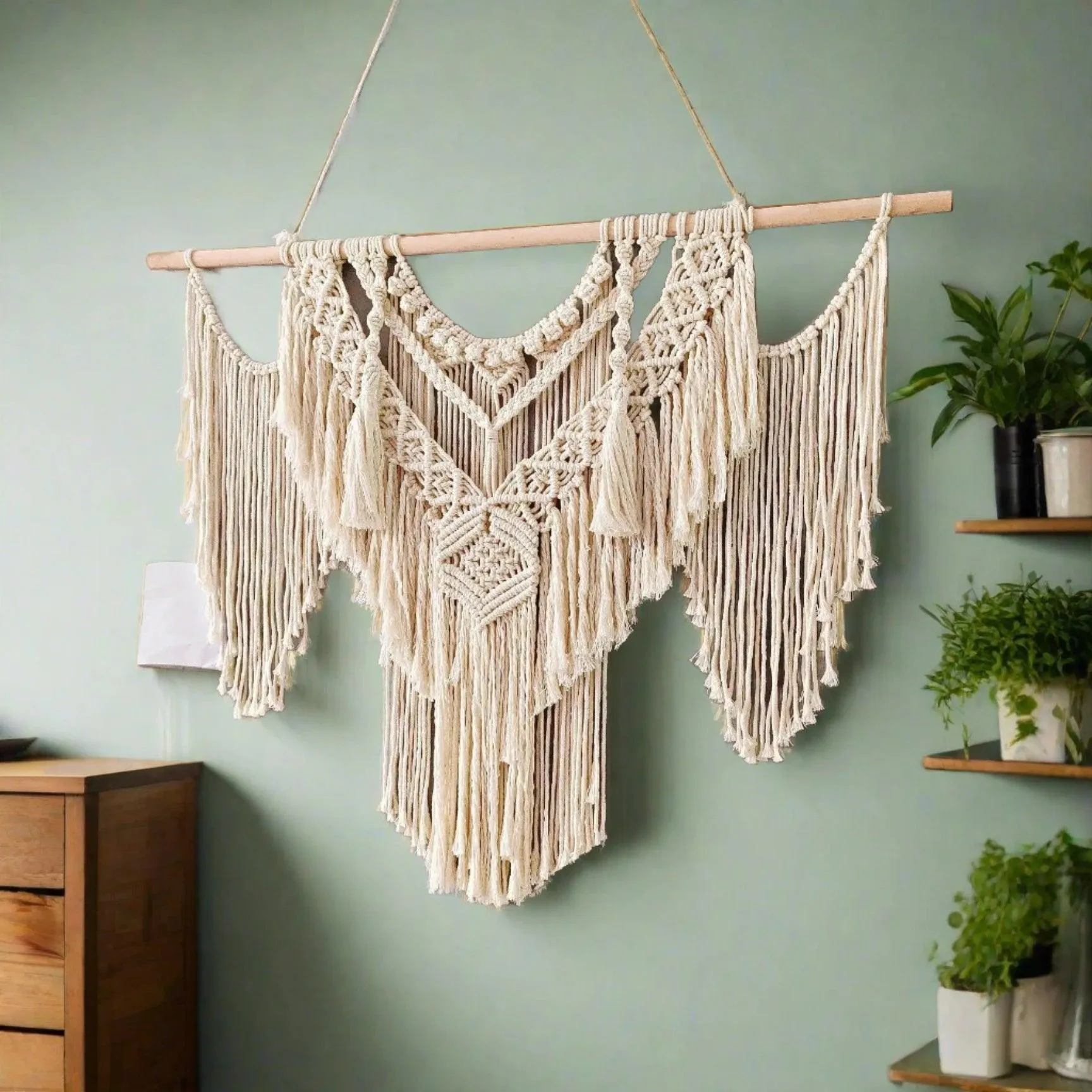 Lovingly Handwoven Macrame Tapestry Wall Art