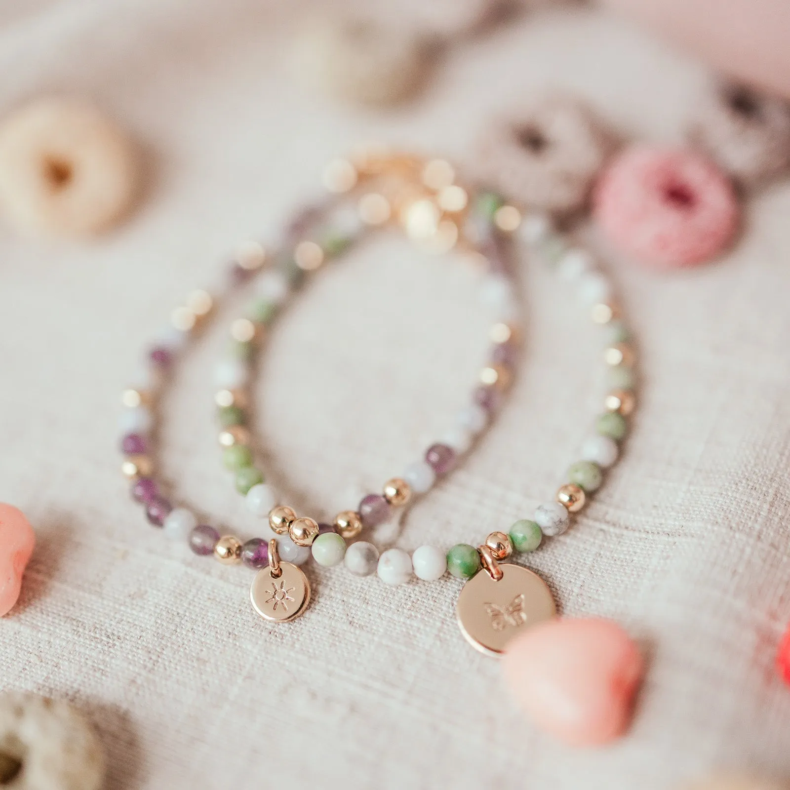 Lucky Day Crystal Bracelet • Jade & Howlite