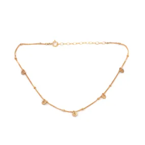 MAY MARTIN Five Coin Dotted Anklet