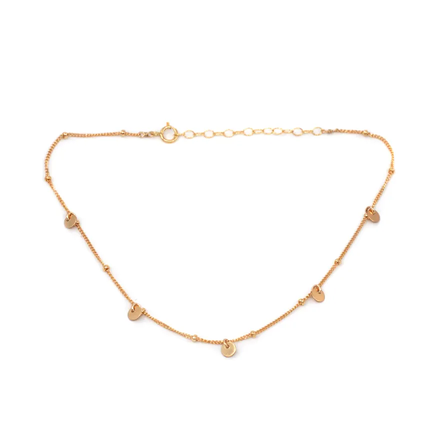 MAY MARTIN Five Coin Dotted Anklet