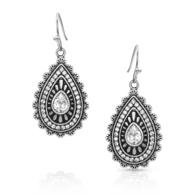 Montana Silversmiths Ladies Primal Teardrop Silver Earrings ER5039