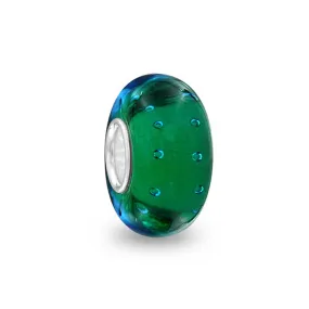 Murano Glass Charm Bead Sterling Silver Core Green Pink Blue Aqua Red Ocean Spacer