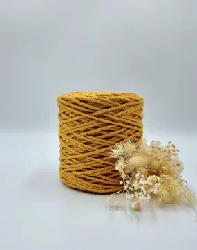 Mustard 3 Strand Macrame Cord - 3MM 3 Strand Luxe Cotton String 1KG
