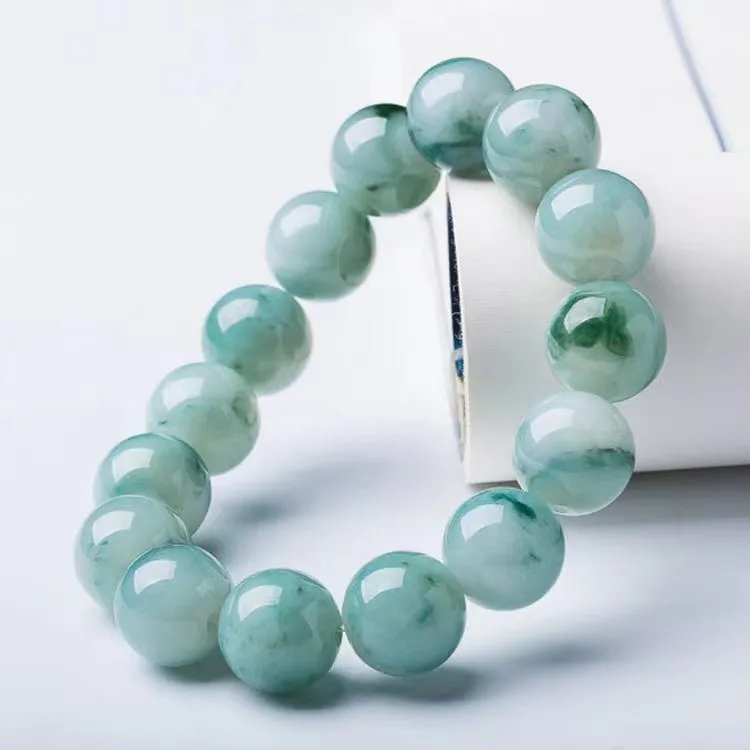 Natural Burmese Jade Beads Lucky Bracelet-A Class