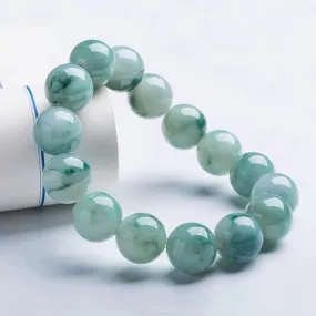 Natural Burmese Jade Beads Lucky Bracelet-A Class