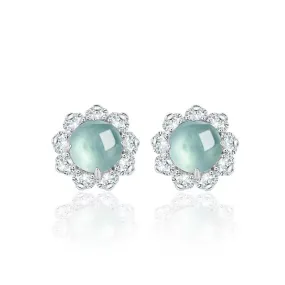 Natural Jadeite Studs Earrings-Inner Peace