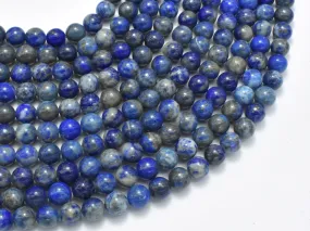 Natural Lapis Lazuli, Blue 6mm Round Beads