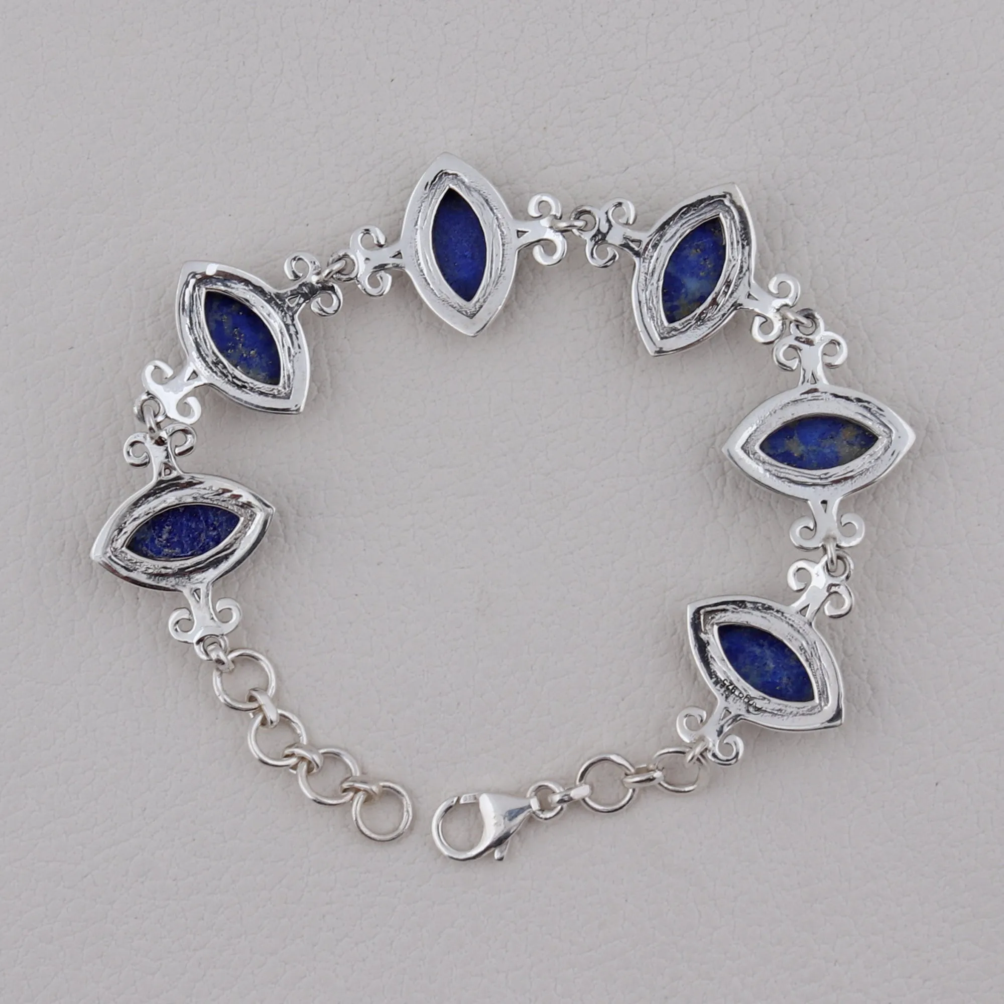 Natural Lapis Lazuli Sterling Silver Jewelry Set