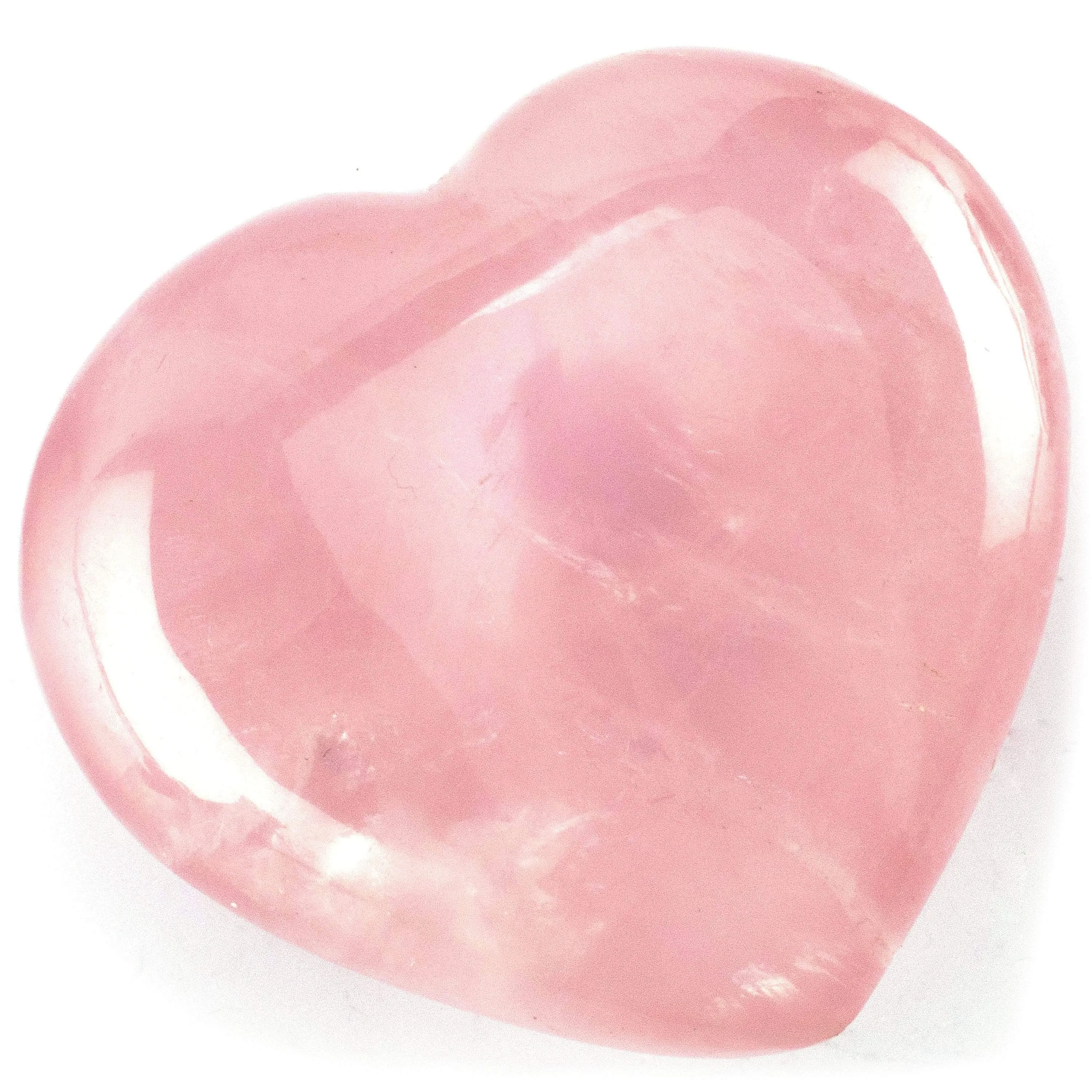 Natural Rose Quartz Heart Carving