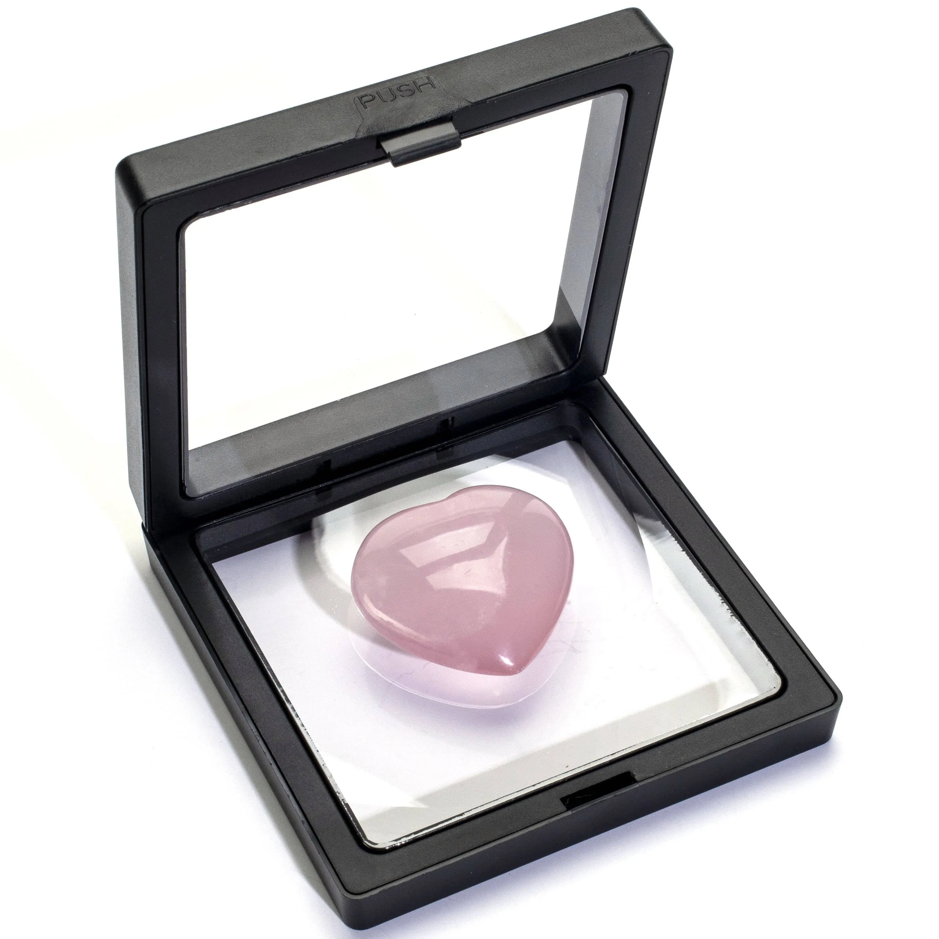 Natural Rose Quartz Heart Carving