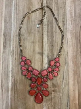NL Coral Beaded Bib Necklace