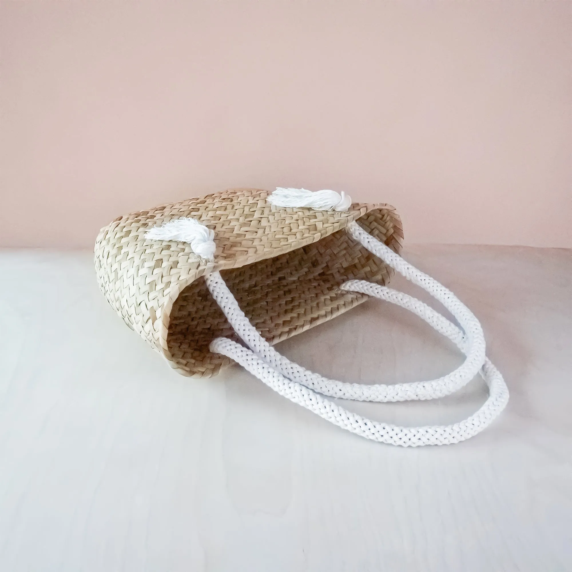 Oat Classic Market Tote with Braided Handles - Modern Woven Totes | LIKHÂ