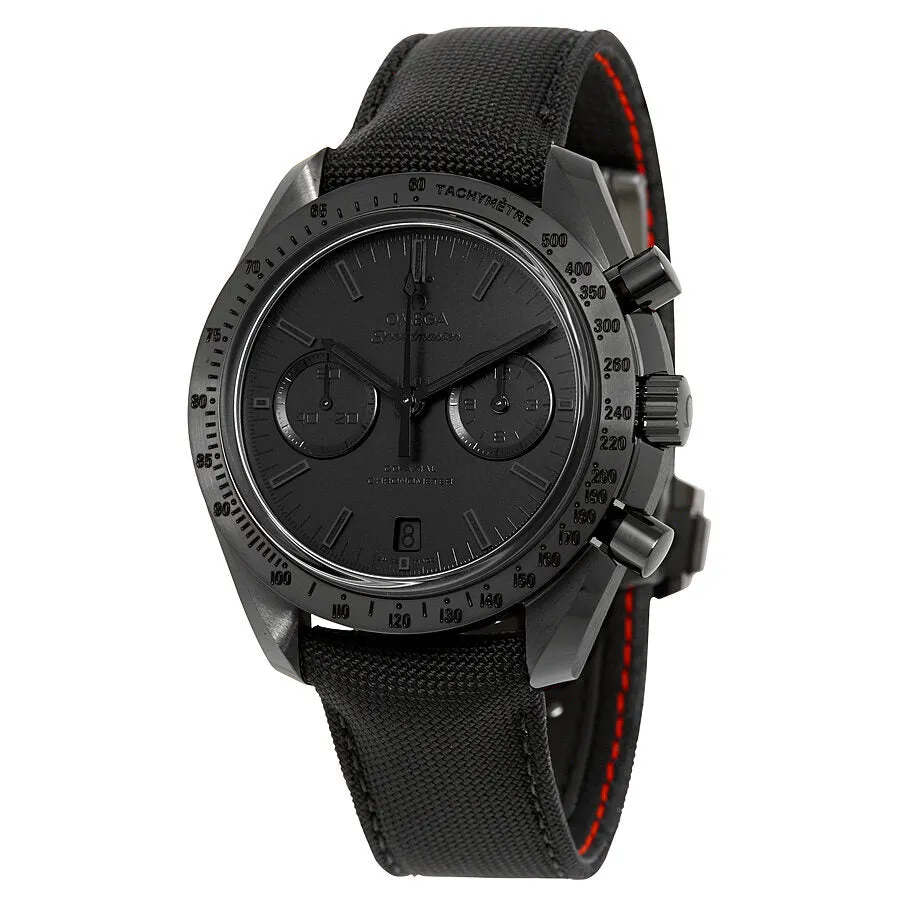 Omega Speedmaster Moonwatch Dark Side of the Moon 'Black Black' Chronograph Black Dial Black Nylon Men's Watch 31192445101005 311.92.44.51.01.005