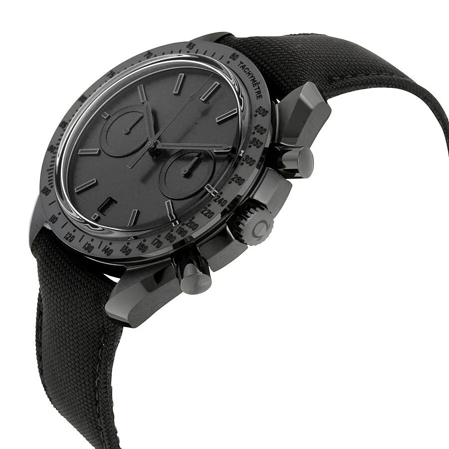 Omega Speedmaster Moonwatch Dark Side of the Moon 'Black Black' Chronograph Black Dial Black Nylon Men's Watch 31192445101005 311.92.44.51.01.005