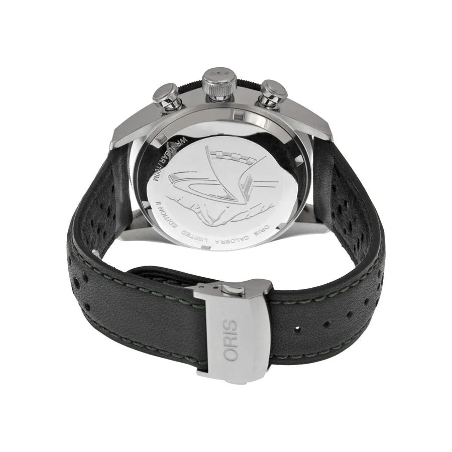 Oris Artix Calobra Chronograph Automatic Black Dial Black Leather Men's Watch 676-7661-4494SET 01 676 7661 4494-Set LS