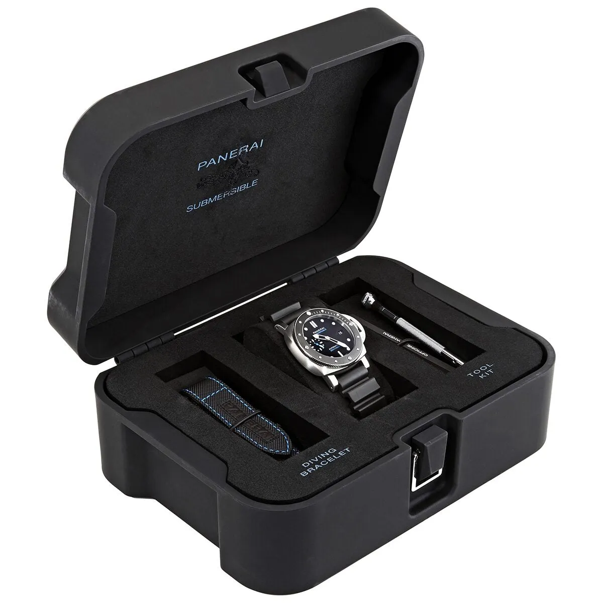 Panerai Submersible Black Dial Black Rubber Men's Watch PAM00683