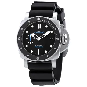 Panerai Submersible Black Dial Black Rubber Men's Watch PAM00683