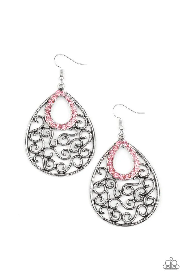 Paparazzi Earring ~ Seize The Stage - Pink