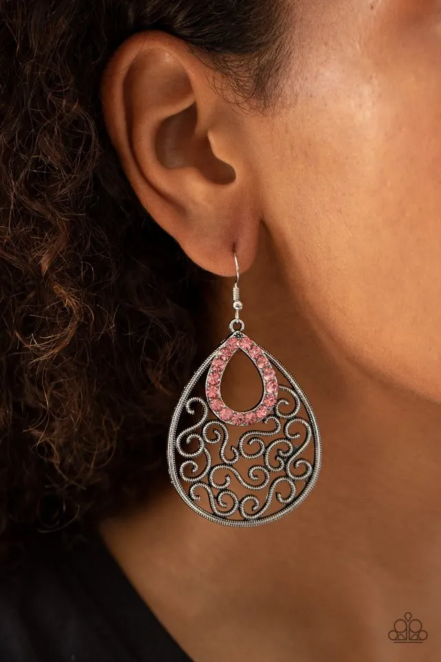 Paparazzi Earring ~ Seize The Stage - Pink