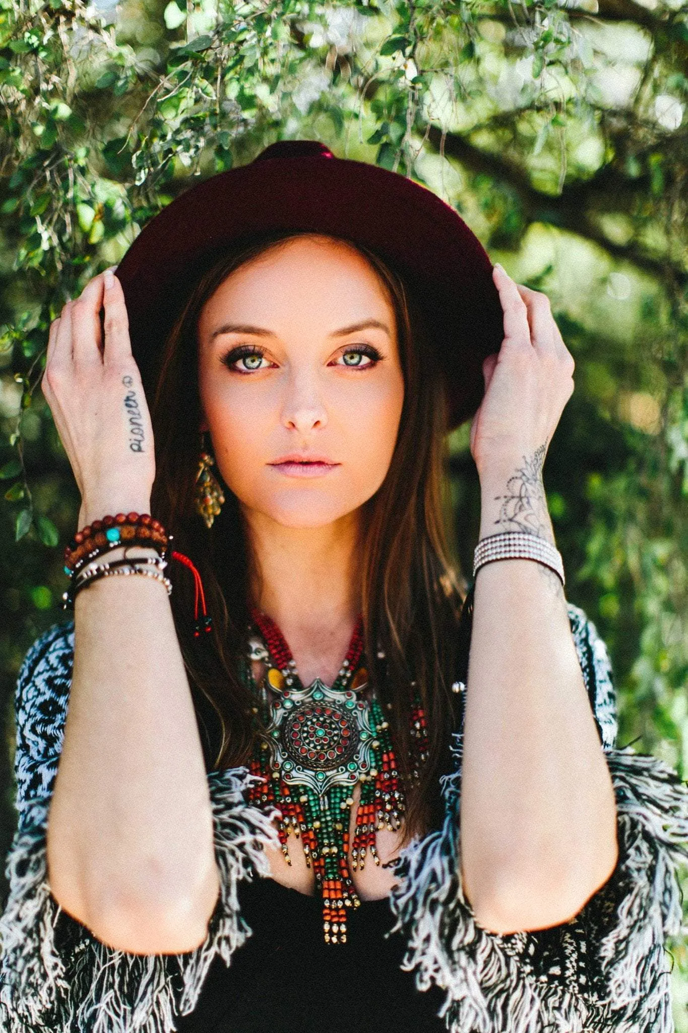 Pendulous Beaded Tibetan Necklace