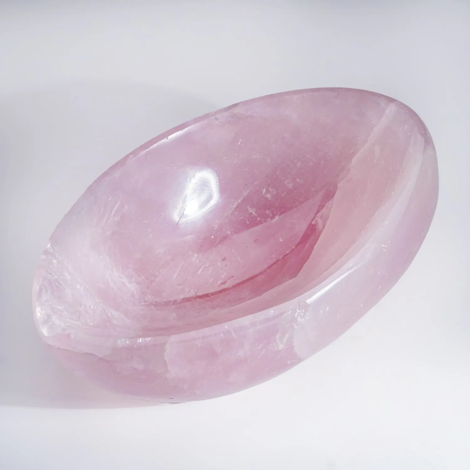 Polished Rose Quartz Bowl from Brazil (6.4 lbs)