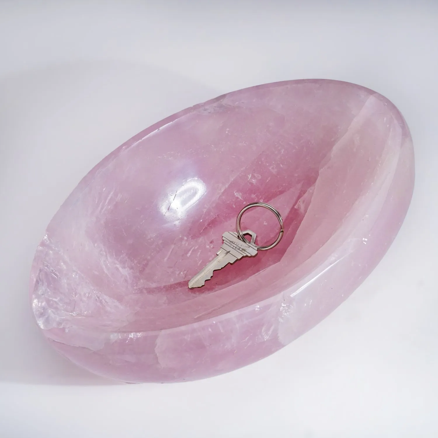 Polished Rose Quartz Bowl from Brazil (6.4 lbs)