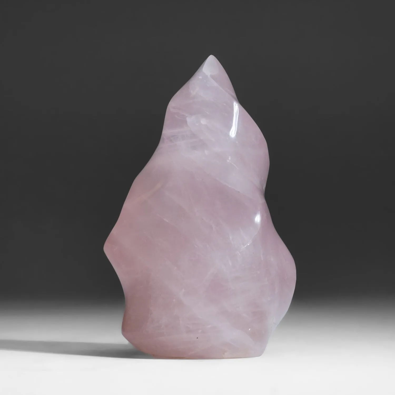Polished Rose Quartz Flame Freeform From Brazil (2 lbs)