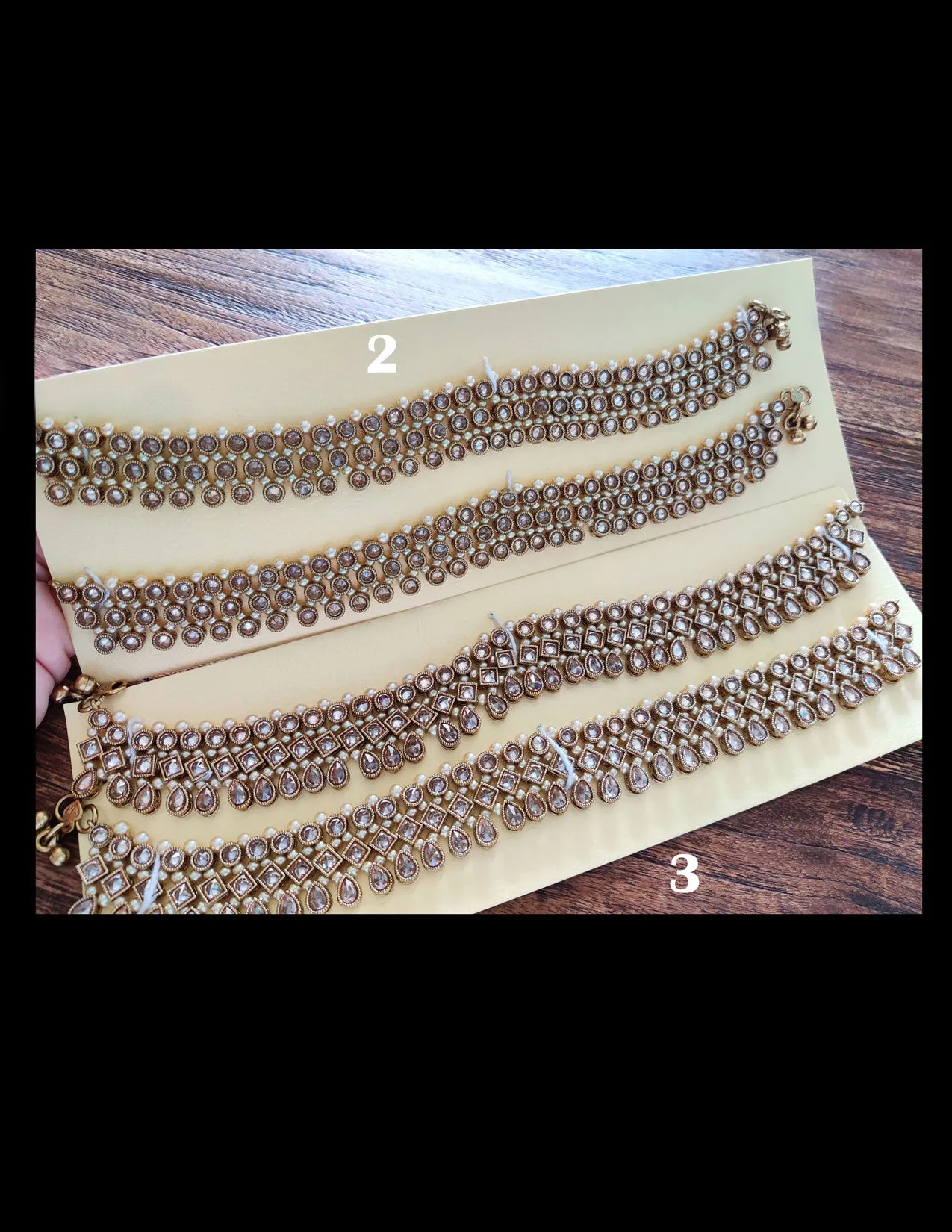 Polki Anklets x 3Designs