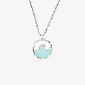 PURA VIDA STONE WAVE NECKLACE SILVER