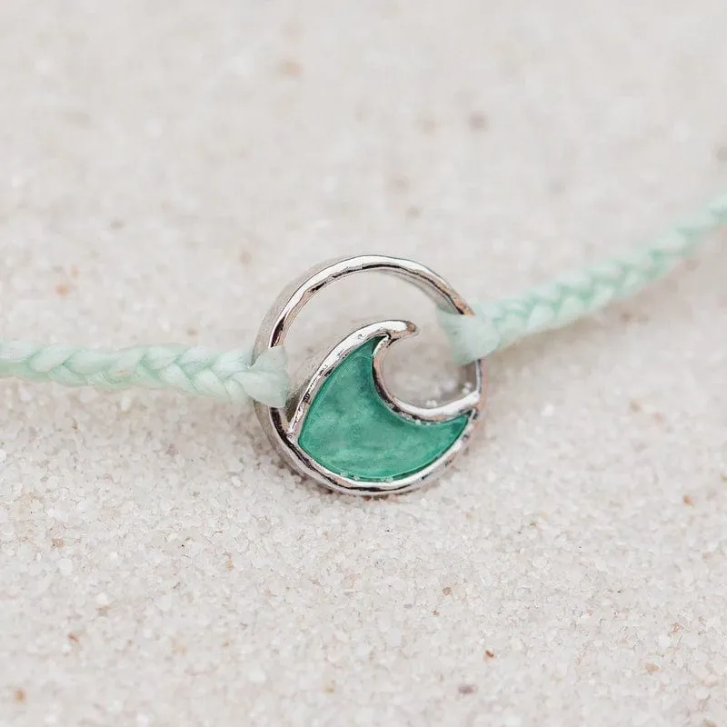 PuraVida Opaque Resin Wave Charm Bracelet