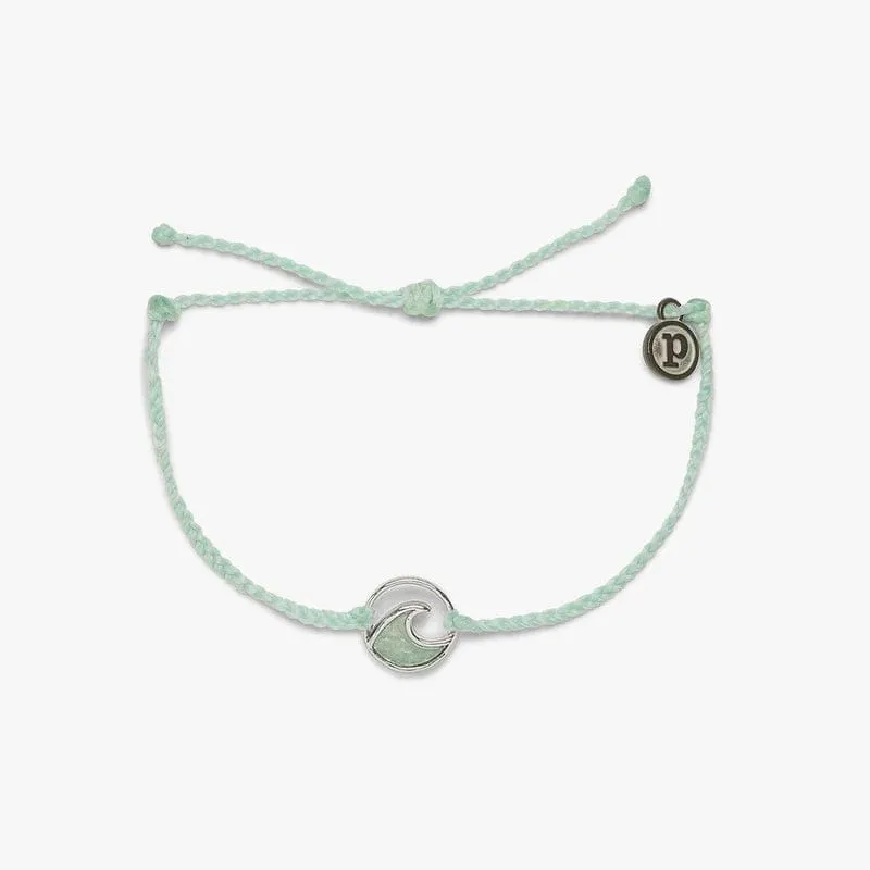 PuraVida Opaque Resin Wave Charm Bracelet