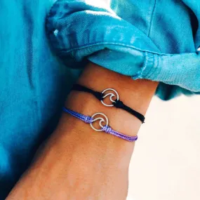 PURAVIDA- Silver Wave Charm Bracelet