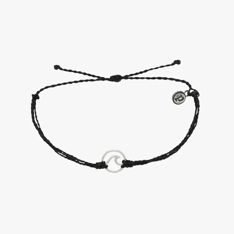 PURAVIDA- Silver Wave Charm Bracelet