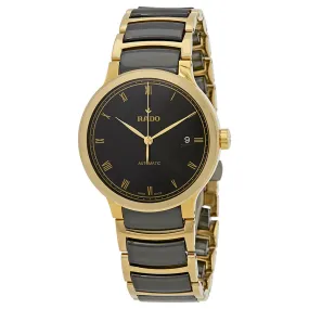 Rado Centrix Automatic Black Dial Gold PVD Black Ceramic Ladies Watch R30079152