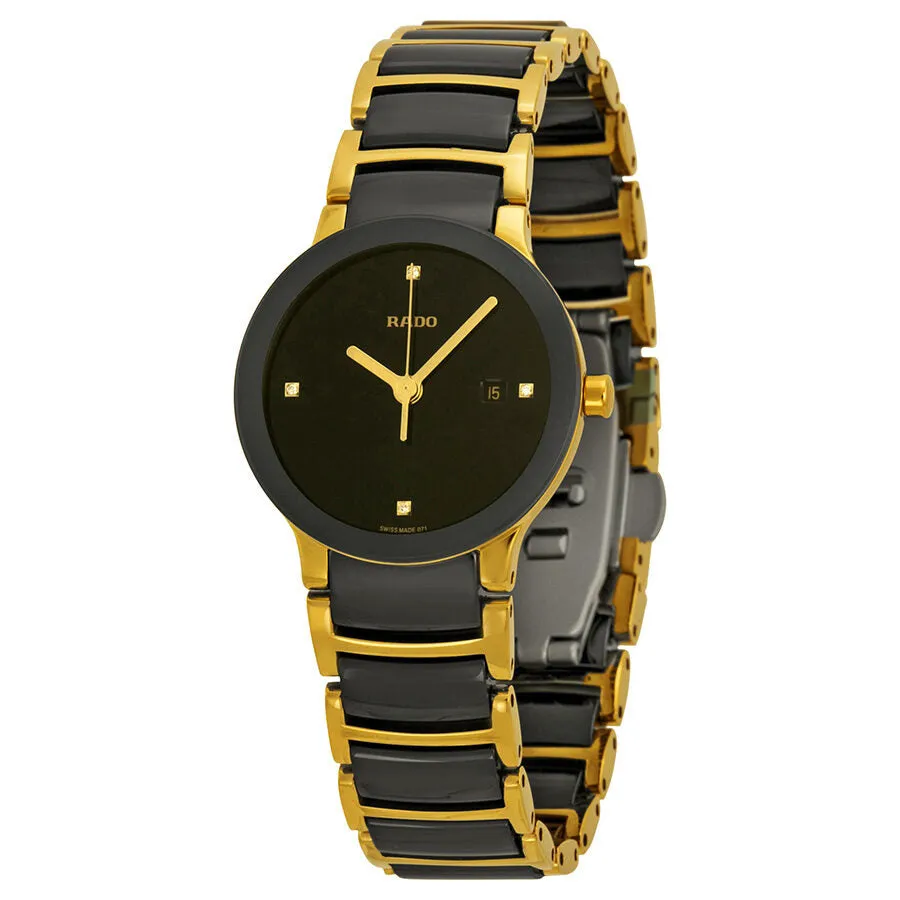 Rado Centrix Jubile Black Dial Two-tone Ladies Watch R30930712