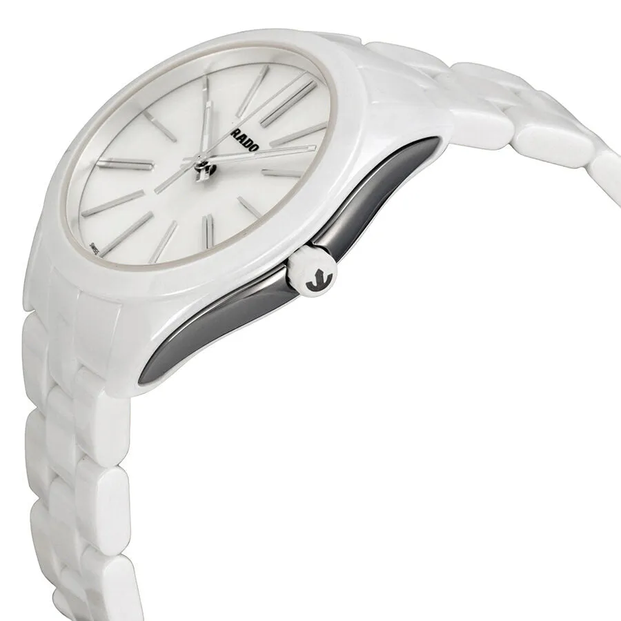 Rado HyperChrome White Dial Stainless Steel and Ceramic Case Ceramic Bracelet Ladies Watch R32321012