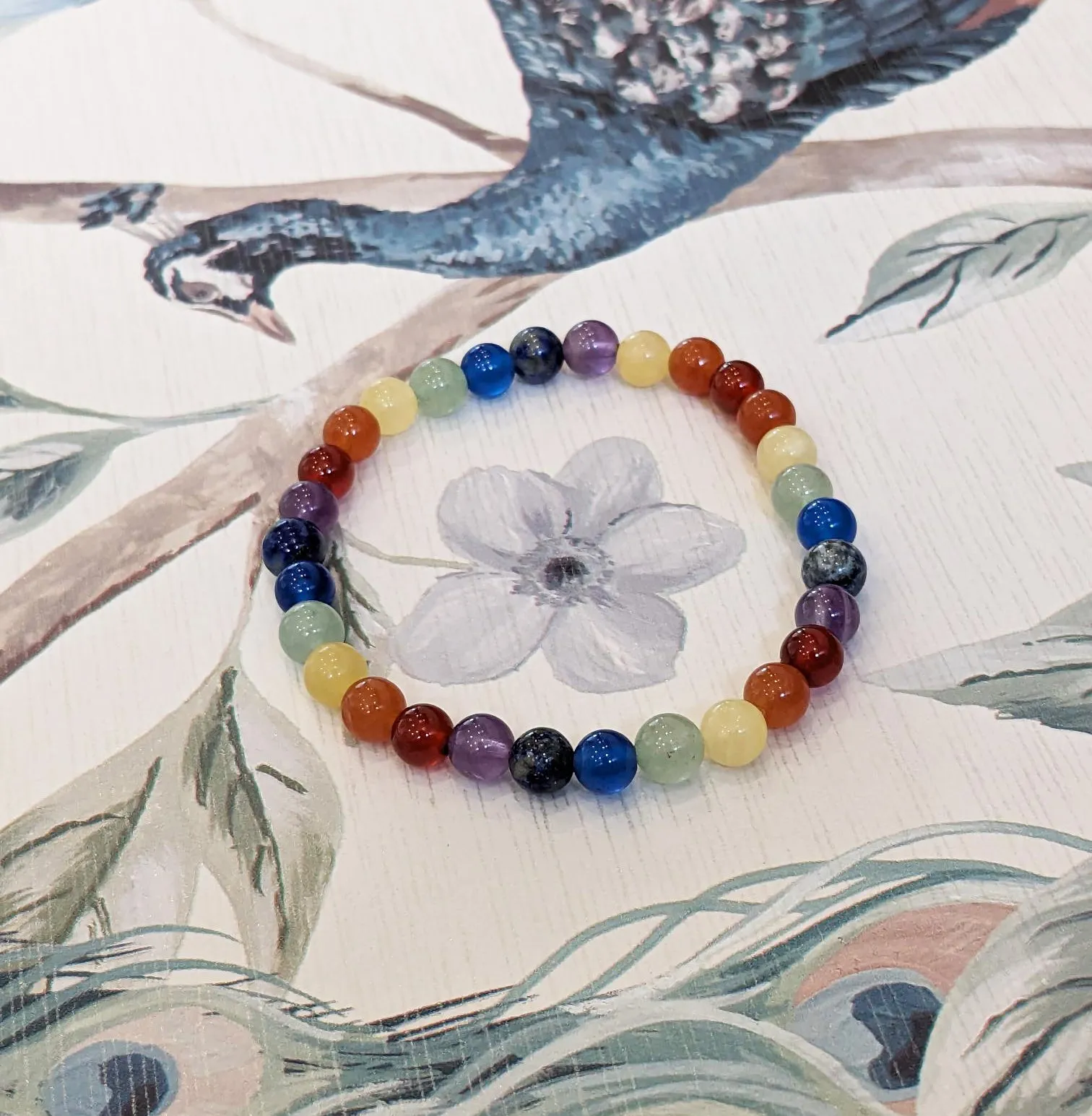 Real Gemstone Chakra Power Bracelet