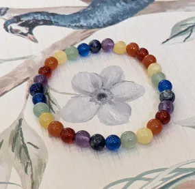 Real Gemstone Chakra Power Bracelet