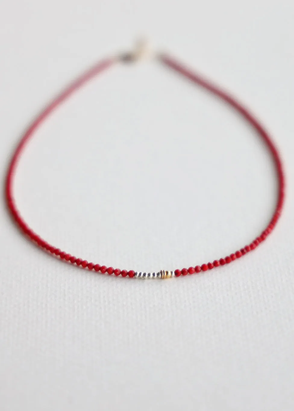Red Coral Gemstone Necklace