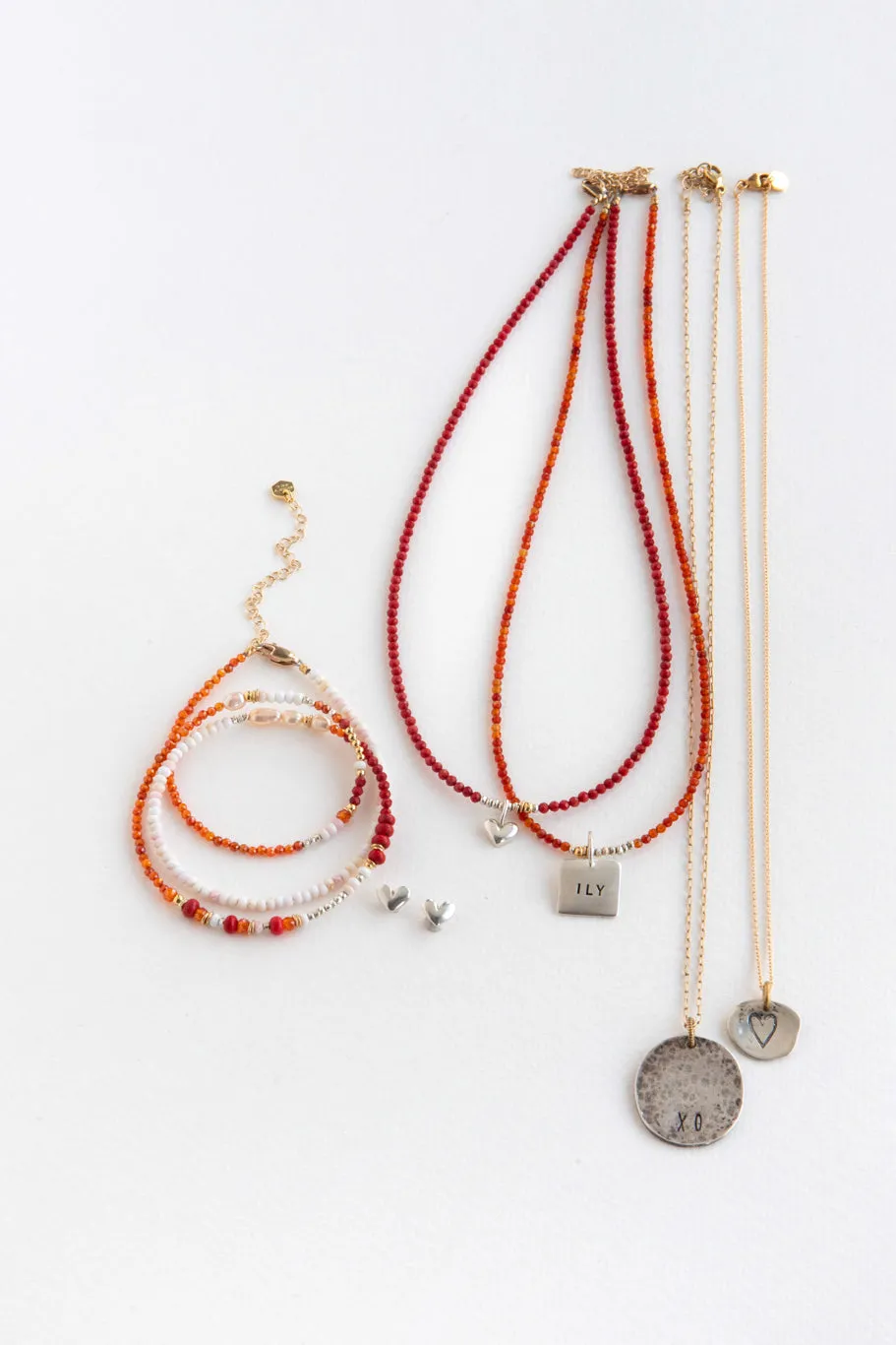 Red Coral Gemstone Necklace