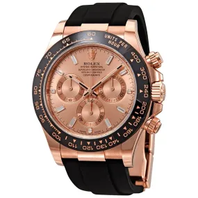 Rolex Cosmograph Daytona Pink Diamond Dial Men's Chronograph Oysterflex Watch 116515PKDR