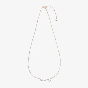 Rose Gold Pave Wave Necklace