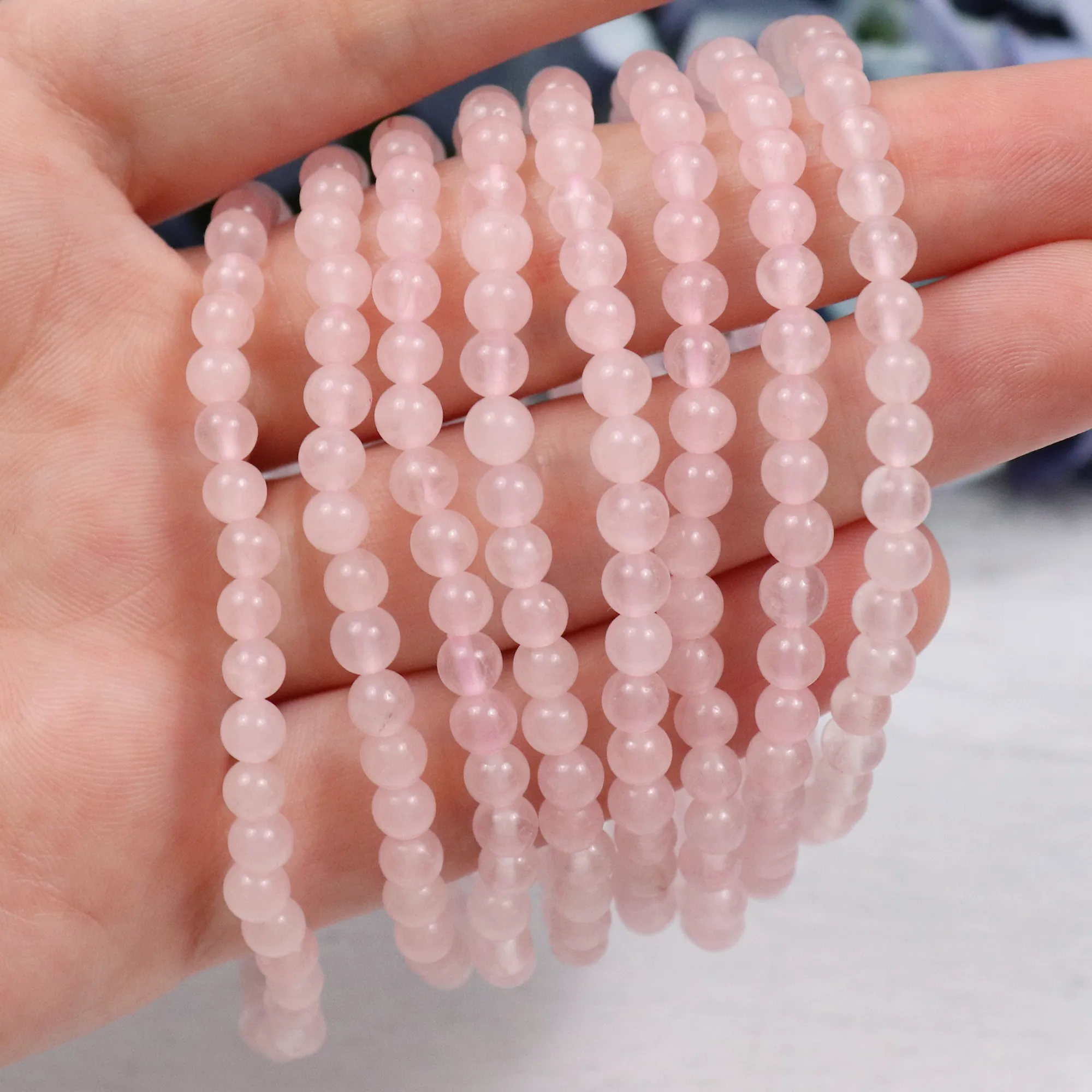 Rose Quartz Beaded Bracelet