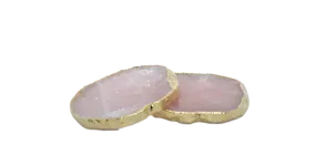 Rose Quartz Coasters, Set of 2
