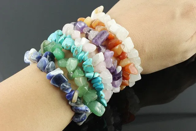 Rose Quartz - Gemstone Chip Bracelet