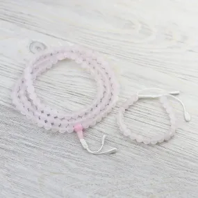 Rose Quartz Kindness Mala & Bracelet Set