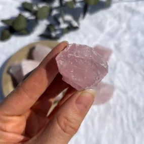 Rose Quartz Raw Crystal - Extra Small