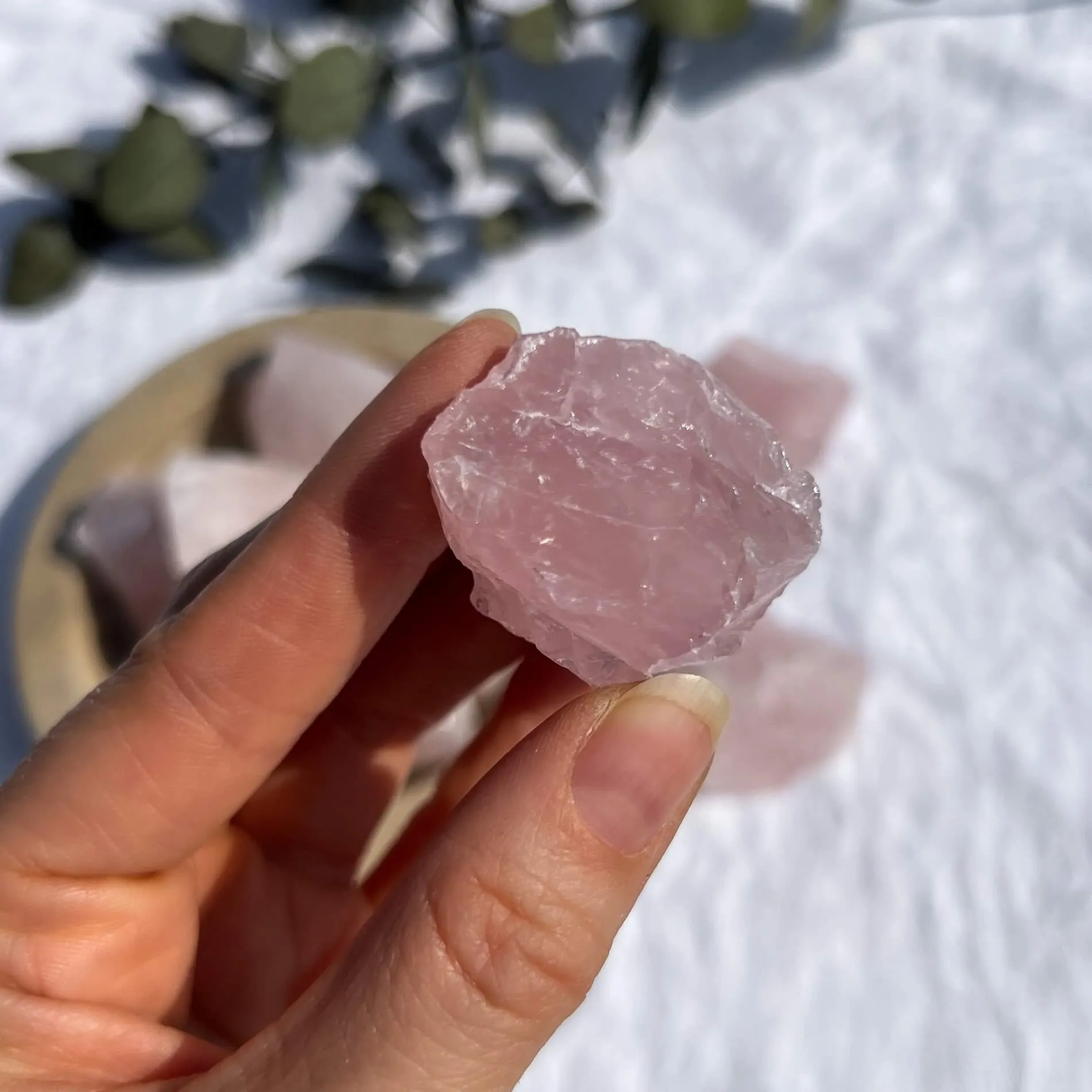 Rose Quartz Raw Crystal - Extra Small